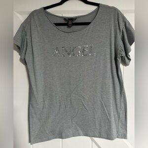 Victoria's Secret Gray 'Angel' Sequin Top